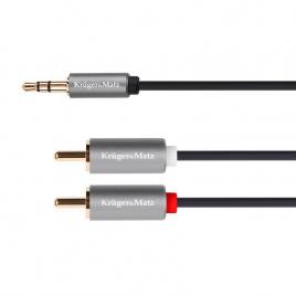 Cablu jack 3.5 mm - 2x rca 1.8m stereo basic kruger&matz