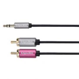 Cablu jack audio 3.5 mm la 2x rca 3m stereo profesional kruger&matz