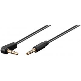 Cablu audio jack stereo 3.5 mm tata - 3.5 mm tata 90 grade 1m goobay