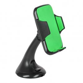 Suport telefon universal auto negru-verde pentru bord parbriz