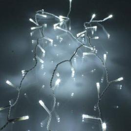 Perdea luminoasa tip turturi 300 led-uri albe lumina rece cu jocuri de lumini 5.9m cablu transparent well