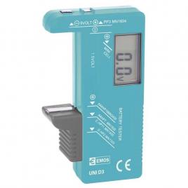 Tester baterie cu display digital aaa aa c d 9 v buton 1.5v vuni d3 n0322 emos