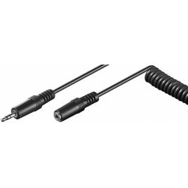 Cablu audio spiralat jack 3.5 mm stereo tata - 3.5 mm stereo mama ecranare 48 fire 5m goobay
