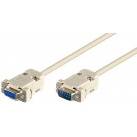 Cablu serial 1:1 rs232 d-sub 9 pini tata-mama 5m goobay