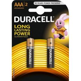 Baterii alcaline aaa r03 duracell basic 2buc/blister