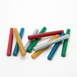 Set baton plastic termoadeziv silicon 11mm x 10cm colorat glitter stralucitor 10buc handy