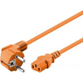 Cablu pc 2m orange de alimentare calculator schuko 90 grade tata - cce mama portocaliu goobay