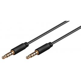 Cablu audio jack stereo 3.5 mm tata 4 pini - 3.5 mm tata 0.5m goobay