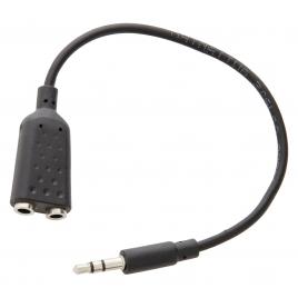 Splitter cablu adaptor audio stereo jack 3.5 mm tata - 2x 3.5 mm jack mama 0.2m valueline