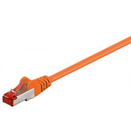 Cablu cat6 25m patch sftp (pimf) 250mhz cupru ecranat rj45 portocaliu goobay