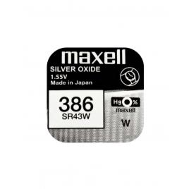 Baterie ceas maxell sr43w v386 ag12 1.55v oxid de argint 1buc