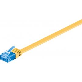 Cablu plat cat6a utp 0.5m 500mhz rj45 cupru galben goobay