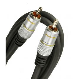Cablu rca mufa tata x1 din ambele parti 5m aurit negru prolink tcv3010-5.0