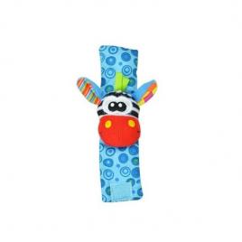 Jucarie zornaitoare de mana pentru bebelusi, model animalut, 15 cm,gonga® albastru