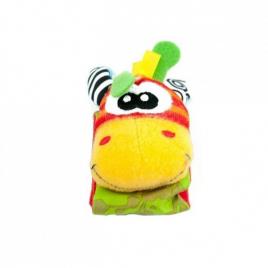 Jucarie zornaitoare de mana pentru bebelusi, model animalut, 15 cm,gonga® verde