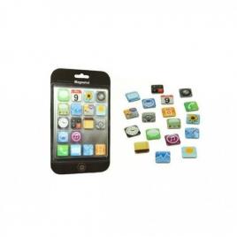 Set 18 magneti de frigider model aplicatii iphone, gonga® multicolor