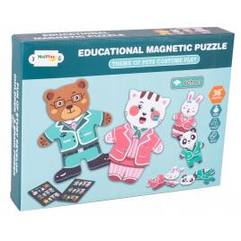 Puzzle educativ magnetic malplay, 49 piese