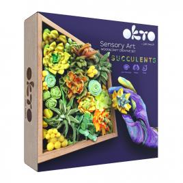 Set creatie wood & craft - succulents, 21*21cm - energy