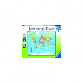 Puzzle ravensburger 200 piese - harta lumii