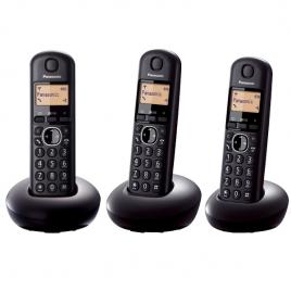 Telefon fara fir DECT Panasonic KX-TGB212FXB + KX-TGB210FXB, Caller ID, 3 receptoare, Negru