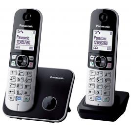 Telefon fara fir DECT Panasonic cu 2 receptoare si Robot Telefonic, KX-TG6821FXB + KX-TGA681FXB