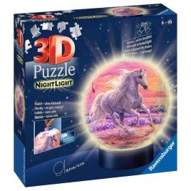 Puzzle 3d luminos cal pe plaja 72 piese ravensburger