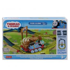 Set de joaca cu locomotiva push along thomas si accesorii