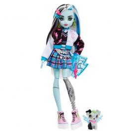 Papusa monster high frankie stein cu animalut si accesorii