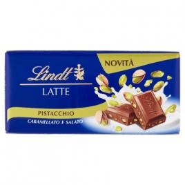 Ciocolata de lapte cu fistic caramelat sarat lindt pistacchio, 90g