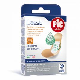 Plasturi universali pic solution classic 19x72mm cu solutie antibacteriana 20