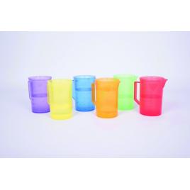Set de 6 carafe translucide colorate pentru activitati senzoriale
