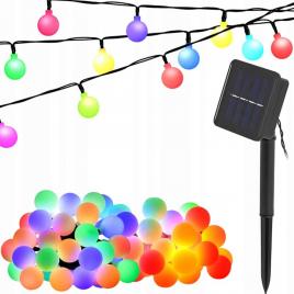 Ghirlanda magica luminoasa de exterior cu 50 led-uri multicolore, 8 functii si