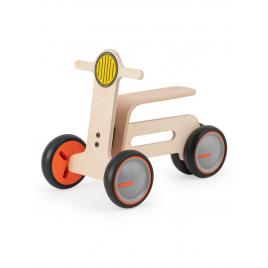 Bicicleta cu 3 roti pentru copii mamatoyz tribike, din lemn natural, fara pedale