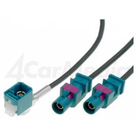 Cablu adaptor antena auto fakra soclu mama - fakra mufa tata x2 0.25m vwp 4carmedia