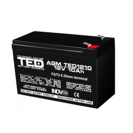 Acumulator agm vrla 12v 10a 151x65x95mm f2 ted battery expert holland