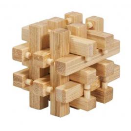 Joc logic iq din lemn bambus in cutie metalica-2