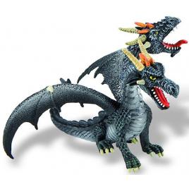 Figurina - dragon negru cu 2 capete