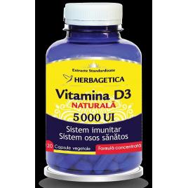 Vitamina d3 naturala 5000ui 120cps vegetale