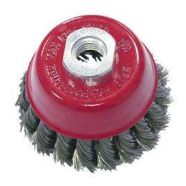 Perie sarma impletita tip cupa cu filet 65mm