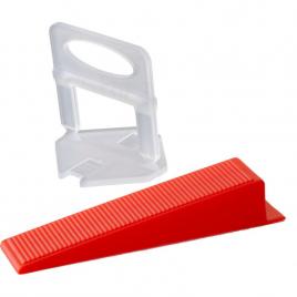 Set 300 distantiere clips nivelare cu 100 pene - 2.0mm