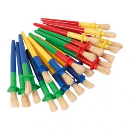Set 24 pensule groase pentru copii cu mâner protejat - artă și creativitate în