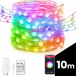 Șir de lumină inteligentă - usb - 66 led-uri rgb - 10 m - bluetooth