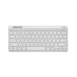 Trust lyra compact wireless and rechargeable keyboard white us