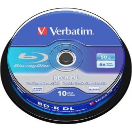 Verbatim bd-r dual layer 50gb 6x white blue surface sp10
