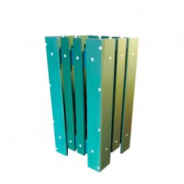 Cos gunoi stradal Helene din pvc verde