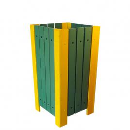 Cos gunoi stradal din pvc verde- galben Helene