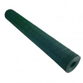 Plasa sarma Zn sudata plastifiata,Verde, 0.5 x 10 m - 13 x 13 x 1.0 mm