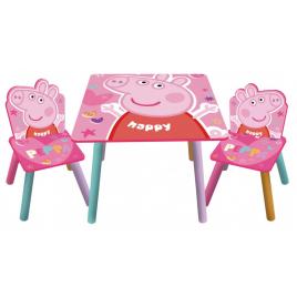 Set masuta si 2 scaunele peppa pig