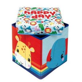 Taburet pentru depozitare jucarii fisher price, happy day