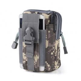 Borseta impermeabila, KOTYS, 18 x 13 cm cu prindere pe curea pentru Airsoft, Vanatoare, Trekking, Pescuit, Alergare, Plimbare – culoare camuflaj albastru